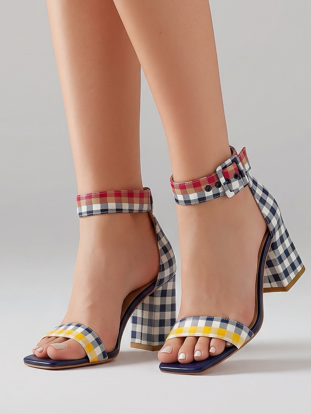 Donald Pliner Gingham Sandals Size 7